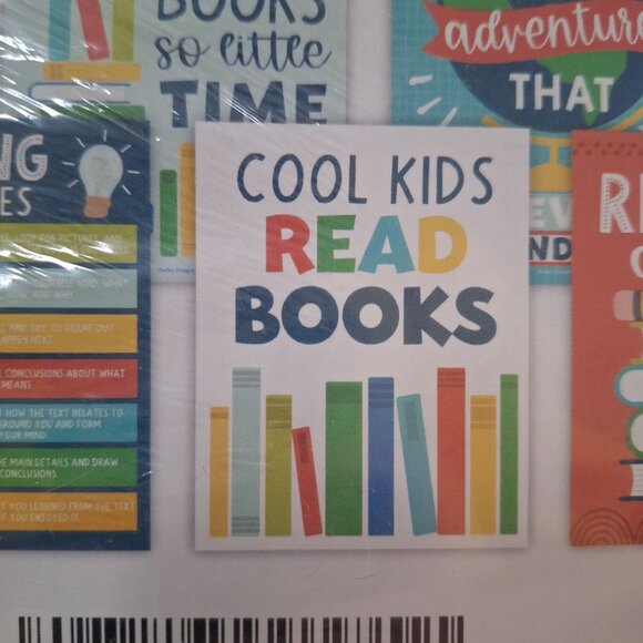 Reading Motivational Posters Kids Teachers Classroom Library Home School - Picture 6 of 9